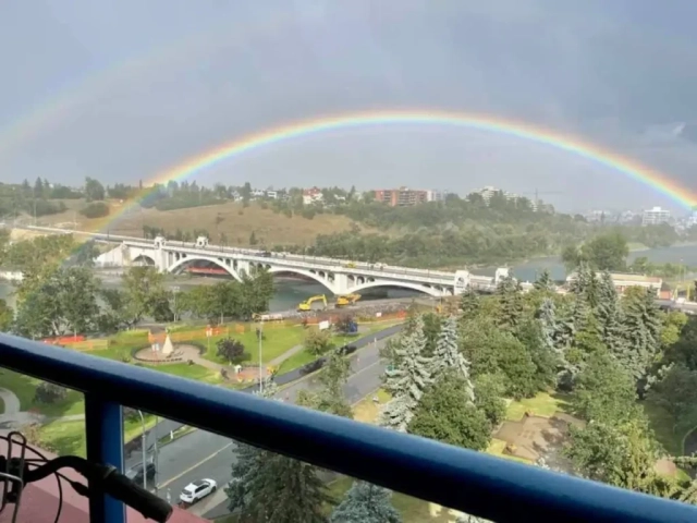 Balcony View Rainbow