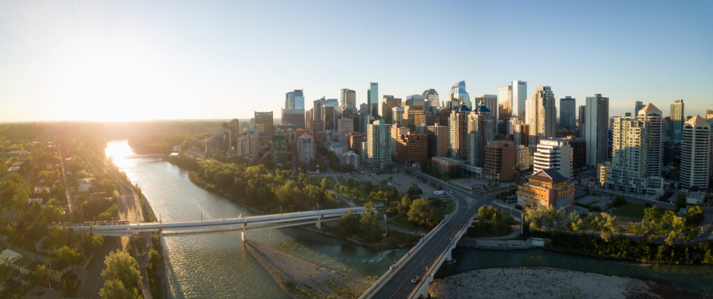 Calgary Downtown Overlooking the River